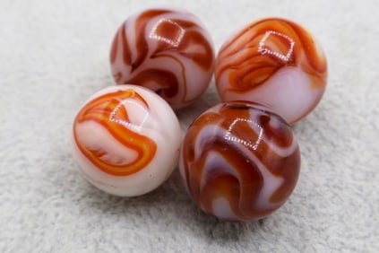 4 Amazing Super Busy Flame Type Marbles