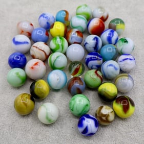 A Grouping of Various Vintage Marbles