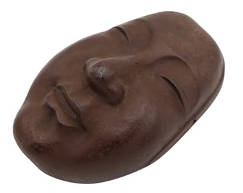 A Cast Iron Japanese Noh Theater Mask