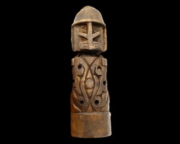 A WEST PAPUA, CARVED WOOD KORWAR ANCESTOR FIGURE