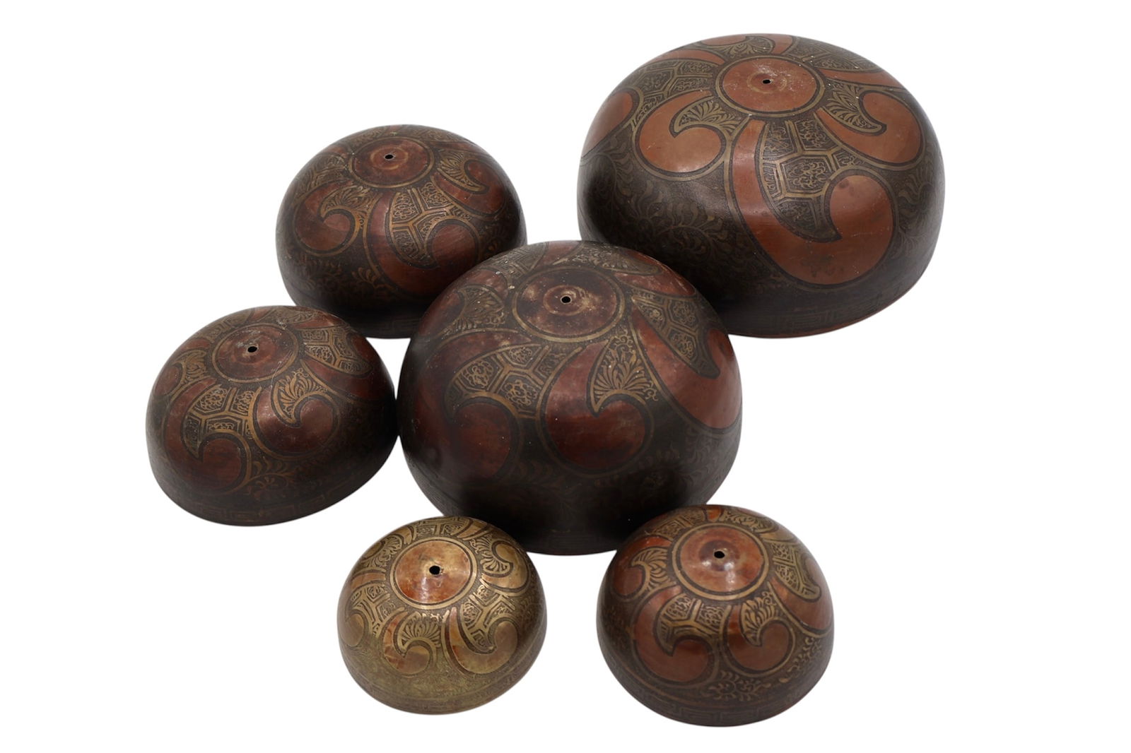 A Set of Tibetan or Chinese Buddhist Temple Sound Bells (1 of 6)