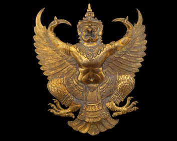 An Antique Gilt Bronze Garuda Pendant or Embellishment