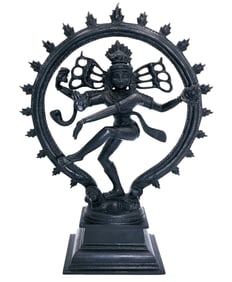 A Heavily Cast Nataraja Bronze Sculpture