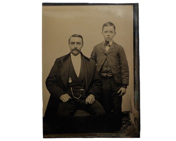 An 1800’s Tintype of a Lawman with Badge
