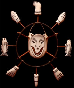 An Alaskan Yupik Shaman Ritualistic Face Mask
