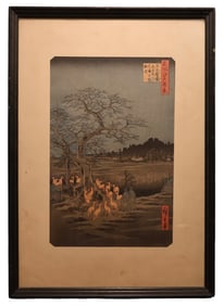 UTAGAWA HIROSHIGE - New Year's Eve Foxfires at the Changing Tree