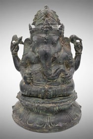 A Large Bronze Sculpture of Ganesh