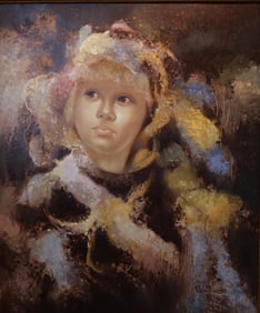 ROY ALLISON 20Th Century “Girl with Bonnet”