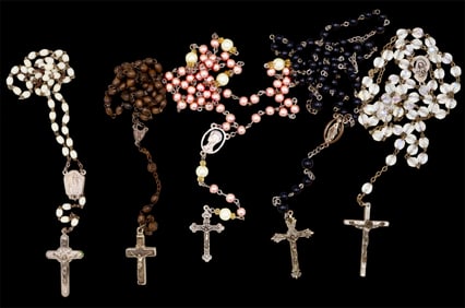 A Grouping of Catholic Rosaries