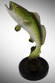 A Vintage SPI Bronze Sea Bass Sculpture