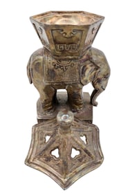 1920’s Art Deco Elephant Figural Incense Burner