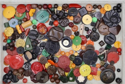 A Large Collection of Art Deco Era Bakelite Buttons