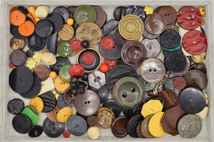 A Large Collection of Art Deco Era Bakelite Buttons