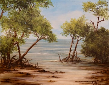 A Vintage Florida Plein Air Landscape Painting