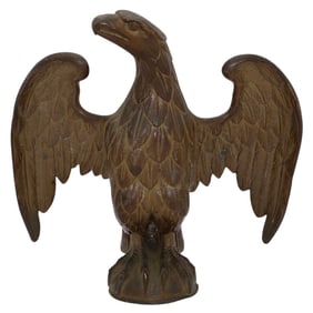 An American Civil War Bronze Eagle Flag Finial