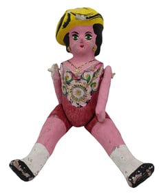 A Vintage Paper Mache Lupita Doll