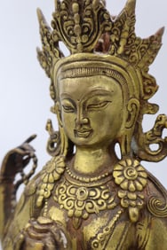 A Gilt Bronze Tibetan Tara Buddha