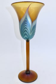 A Pulled Feather Stemmed Glass by Steven Correria