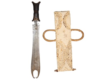 A Tikar Tribe Double Bladed Sword