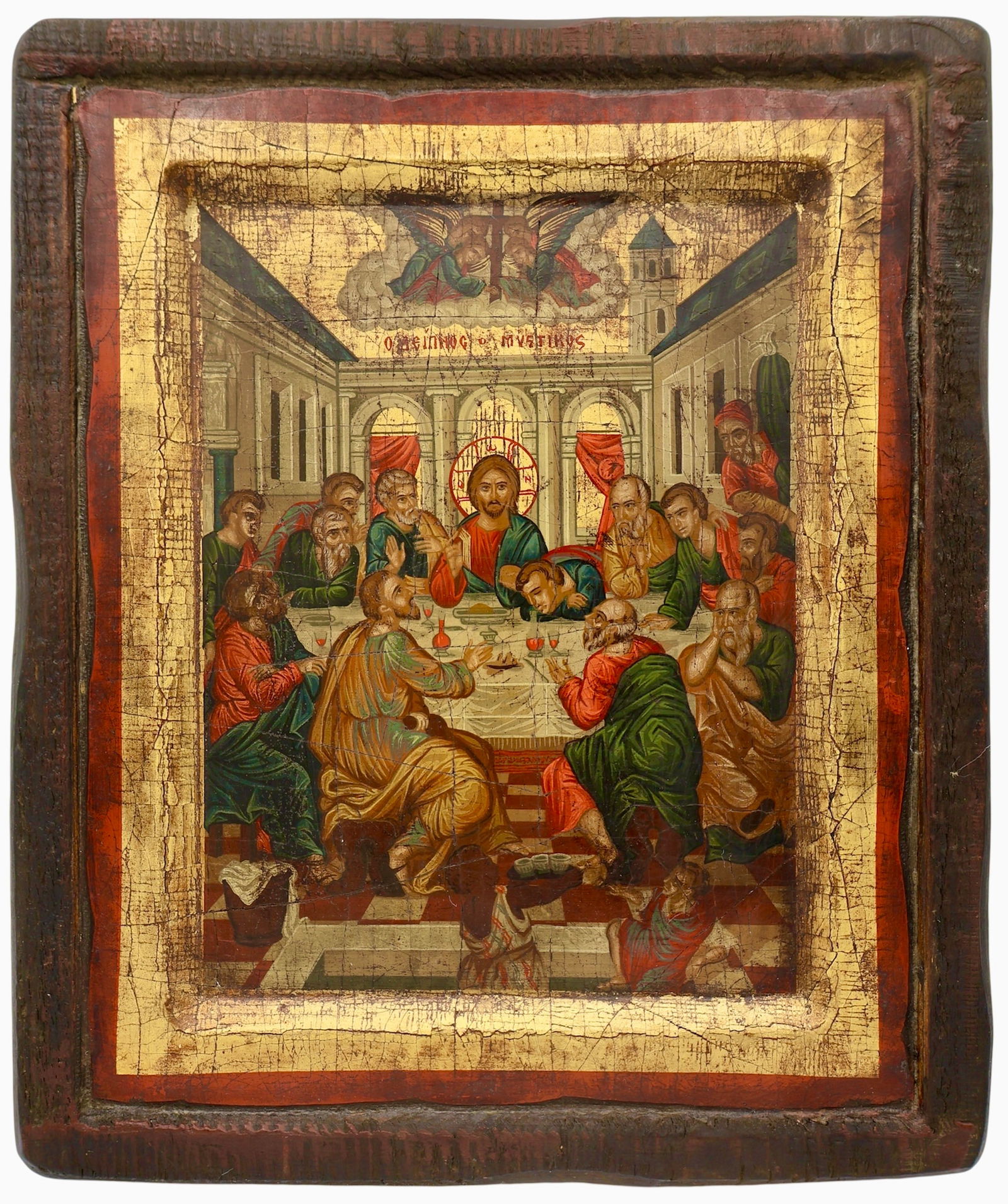 A Gold Leaf Orthodox Icon Litho on Wood (1 of 6)