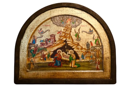 A Gold Leaf Orthodox Icon Litho on Wood