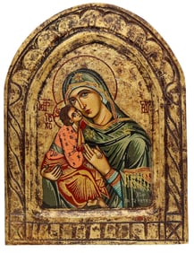A Hand Painted Byzantine Orthodox Icon on Wood