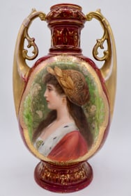 A Royal Vienna Porcelain Portrait Vase