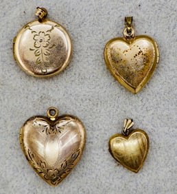 A Grouping of 14k Gold Filled Lockets