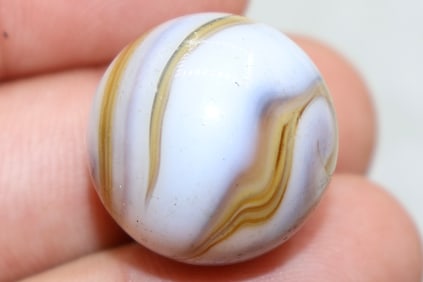 RARE MFC M.F. Christensen Opaque White Slag Marble
