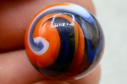 1920’s Peltier Glass Company MILLER SWIRL MARBLE