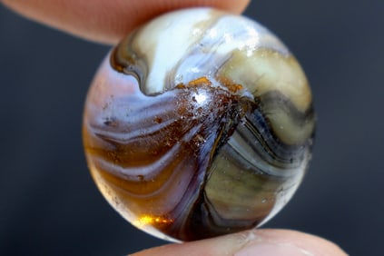 Early Transitonal Onion Skin Like Glass Marble