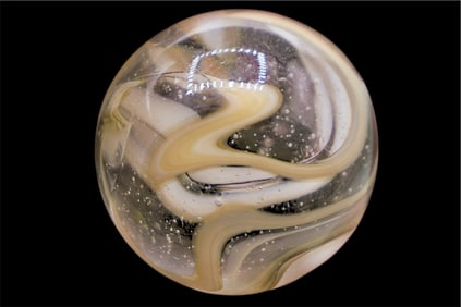 A Super Busy VITRO AGATE Horseshoe Shooter Marble