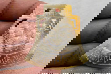 A Chinese Hongshan Culture Style Jade Axe Pendant