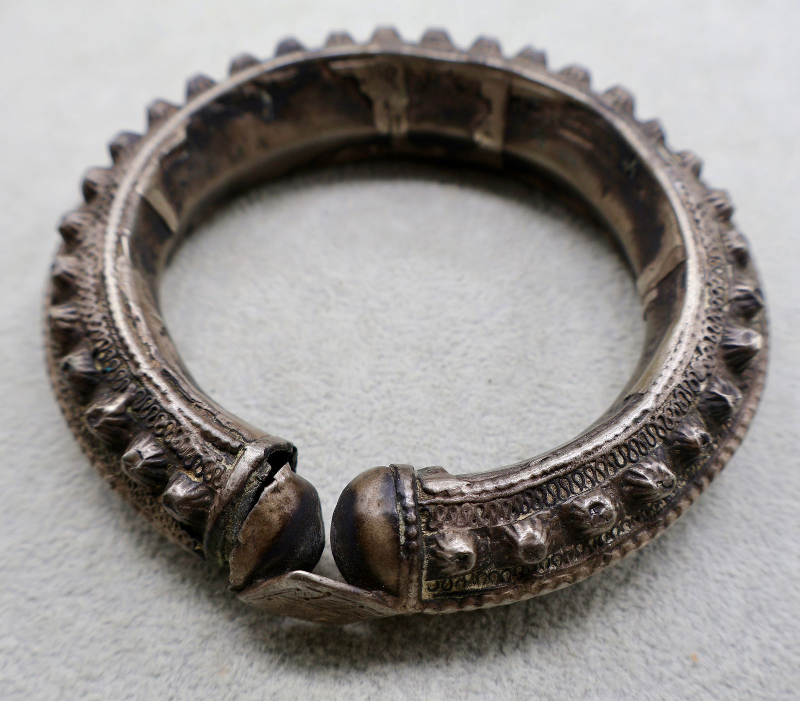 A Large Yemenite Coin Silver Tribal Bangle (1 of 5)
