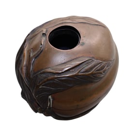 A Fine Mixed Metal Japanese Inkwell Desk Ornament