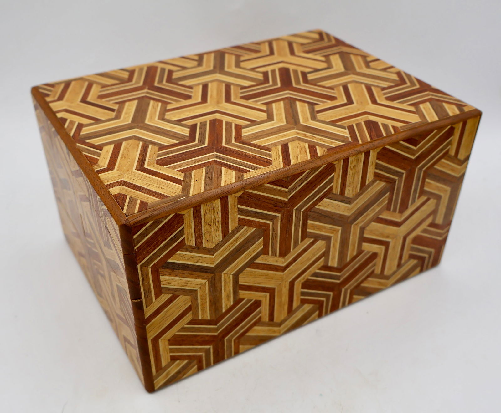 A Geometric Wood Japanese Puzzle Trick Box (1 of 8)