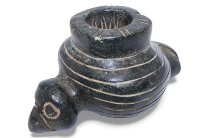 A Mississippian Culture Carved Bird Effigy Stone Pipe