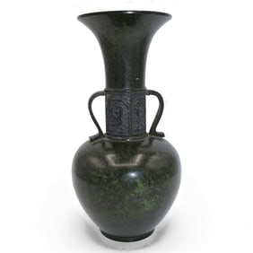 A Meiji Period Japanese Bronze Archaistic Style Vase