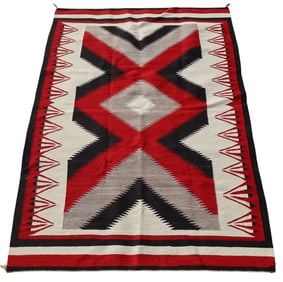 Amazing Early Navajo Weaving Klagetoh or Ganado Rug