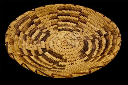 A Native American Pima or Papago Hand Coiled Basket