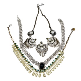 A Vintage 3 Piece Assortment of Costume Jewelry Necklaces