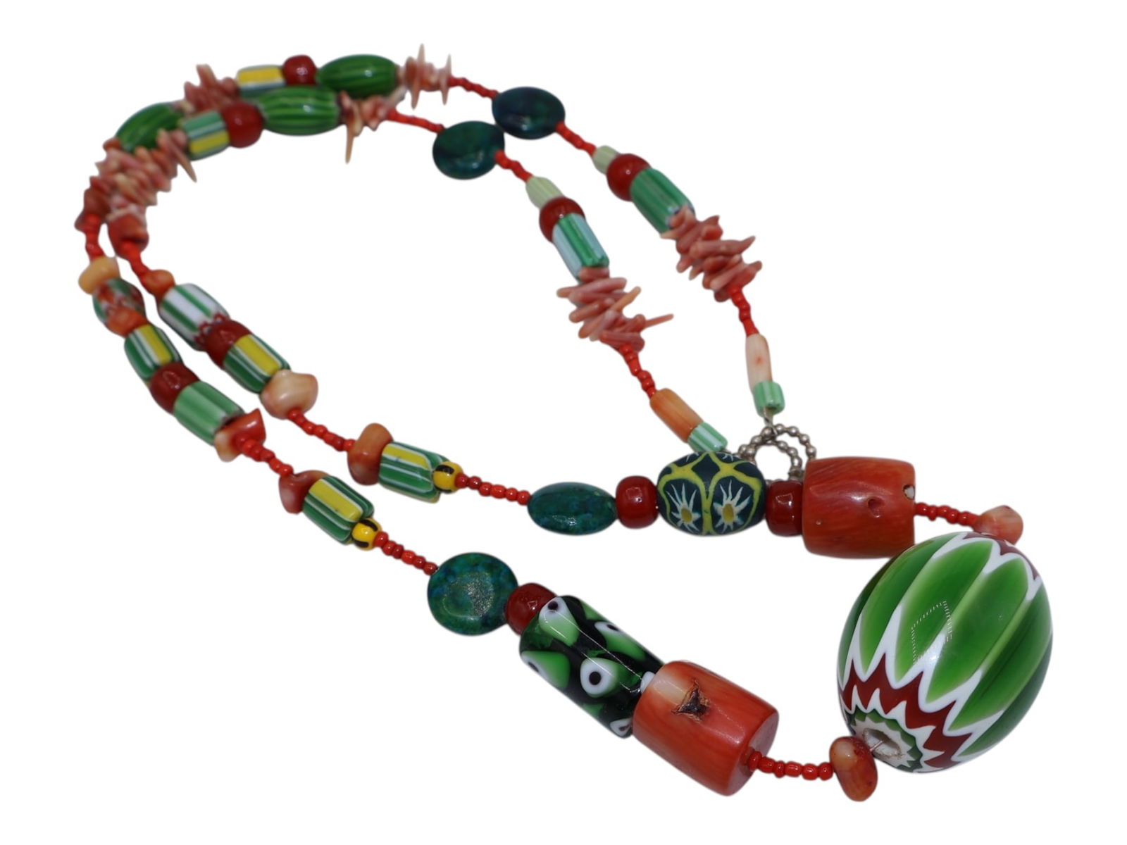 A Venetian Trade Bead Tribal Chevron Necklace (1 of 5)