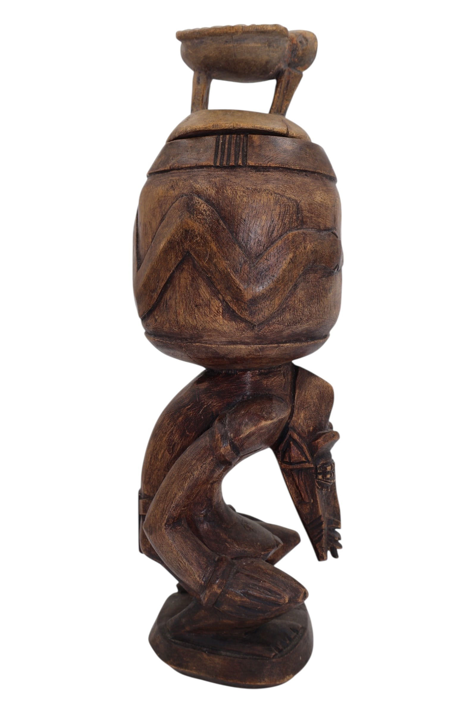 A Dogon Anthropomorphic Figure Carved Offering Vessel (1 of 10)