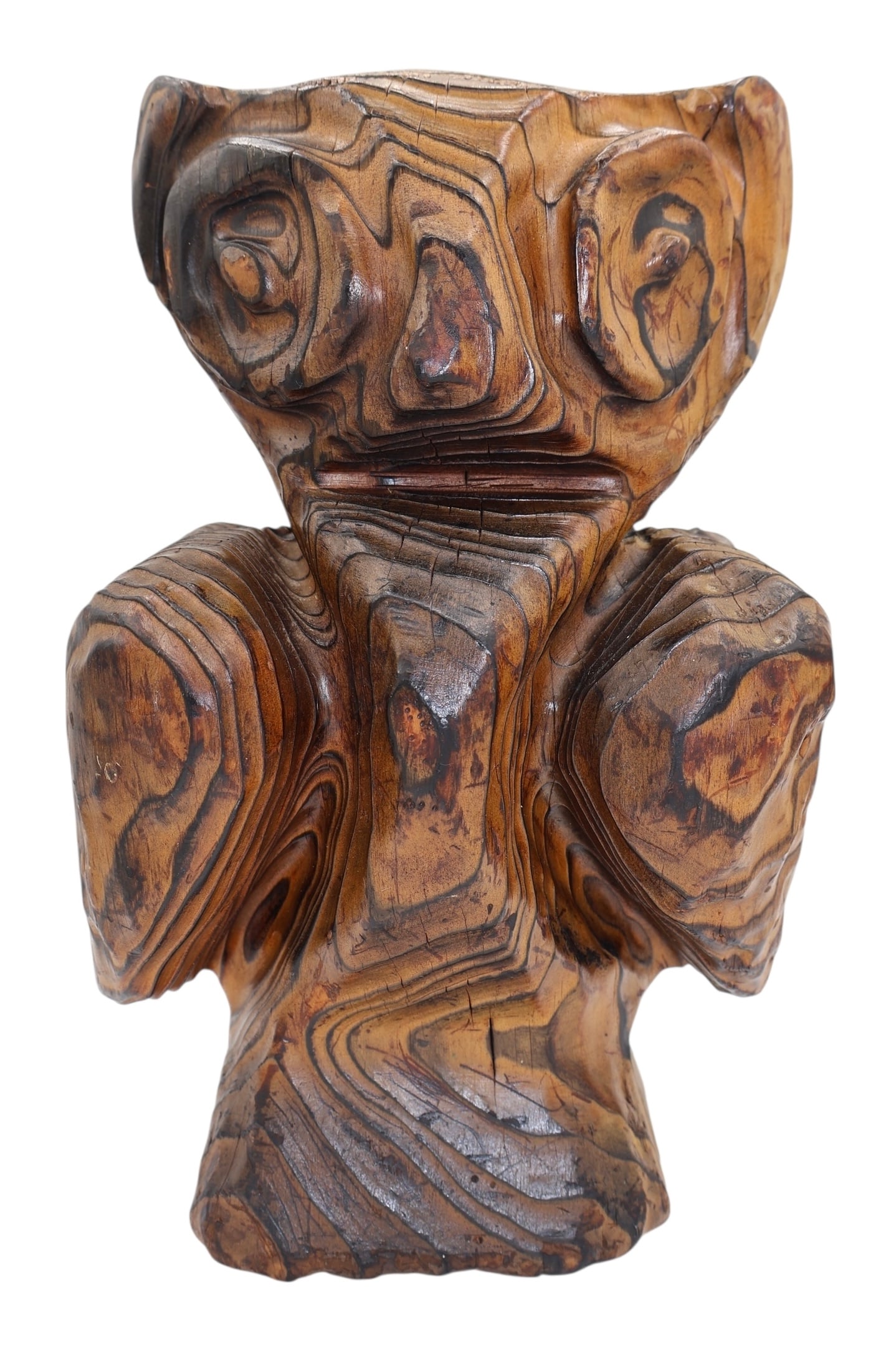 A Rare Witco TIKI Carved Wooden Owl Statue (1 of 8)
