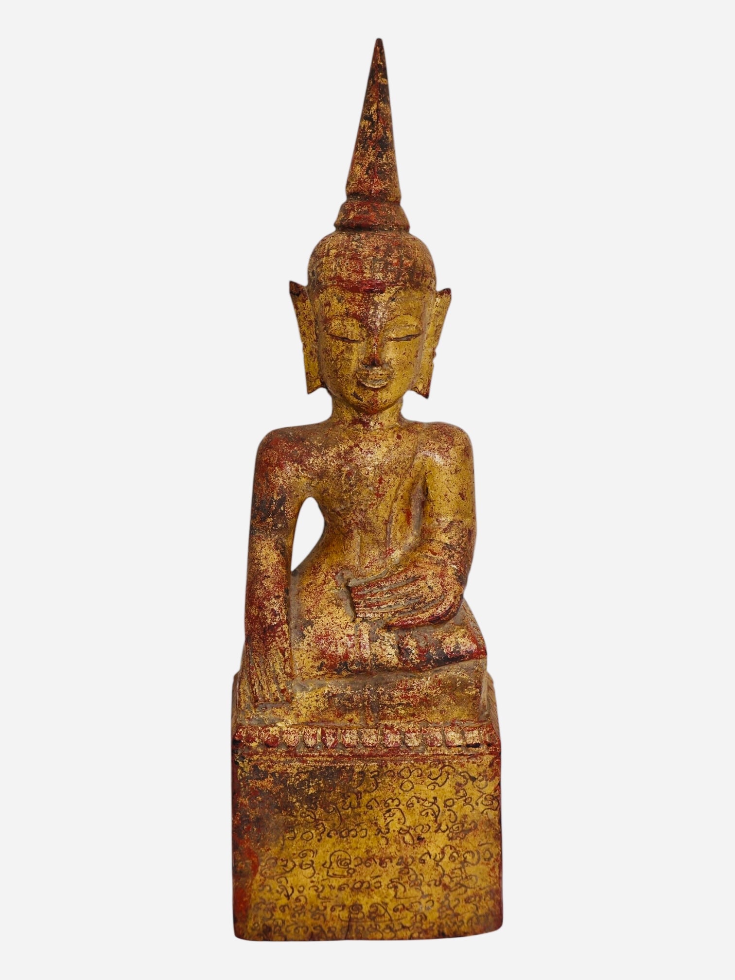 An Old Gilt Wooden Thai or Laos Buddha (1 of 9)