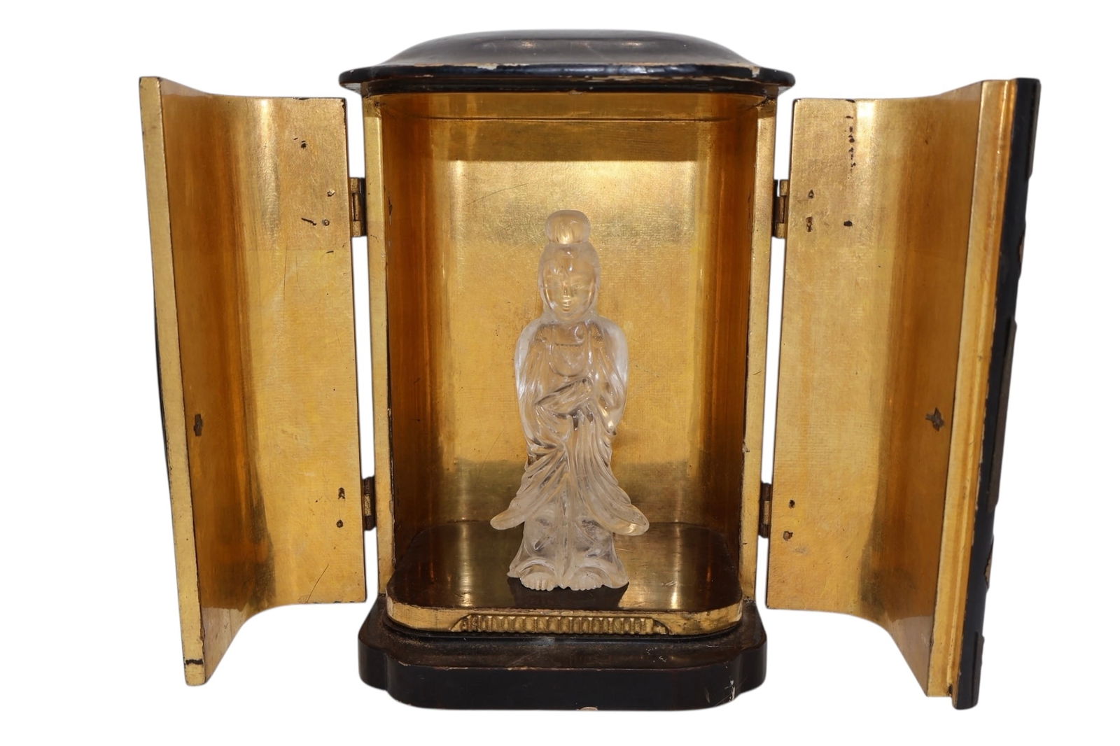 A Japanese Quartz Crystal Zushi Shrine Gilt Altar (1 of 9)