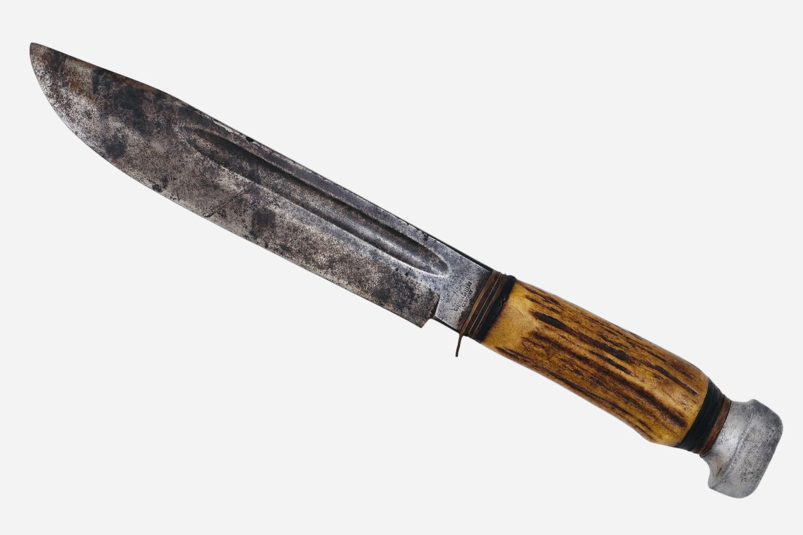 A Large Stag Handled Solingen Bowie Knife (1 of 8)