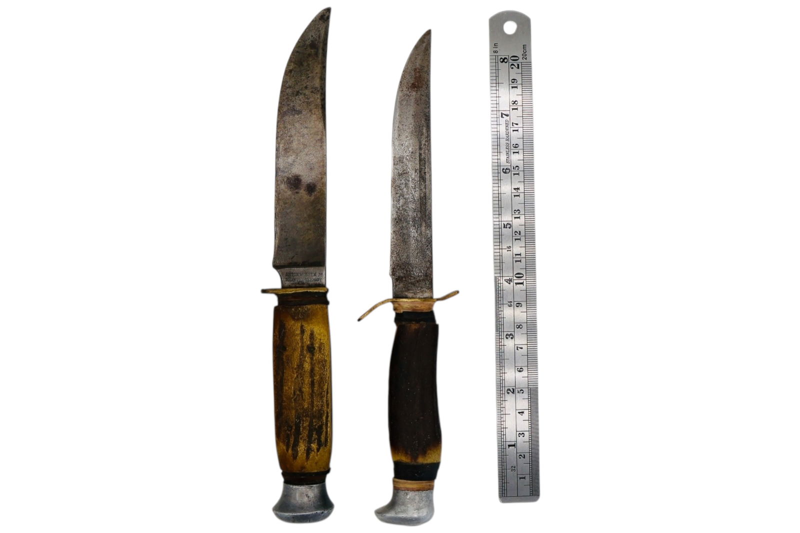 A Pair of Solingen Germany Marked Stag Handle Knives (1 of 7)