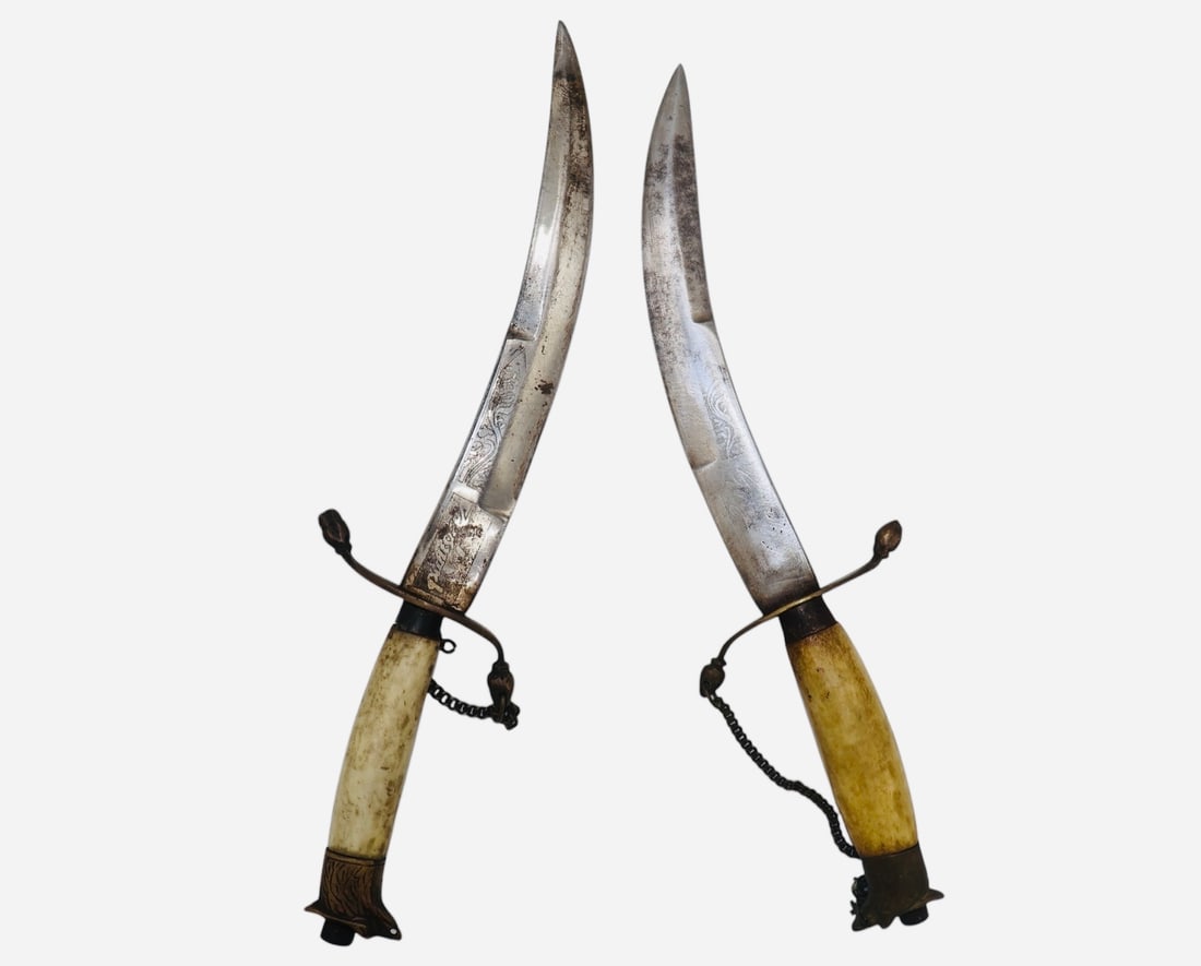 A Pair of Antique Spanish Cutlass Style Daggers (1 of 7)
