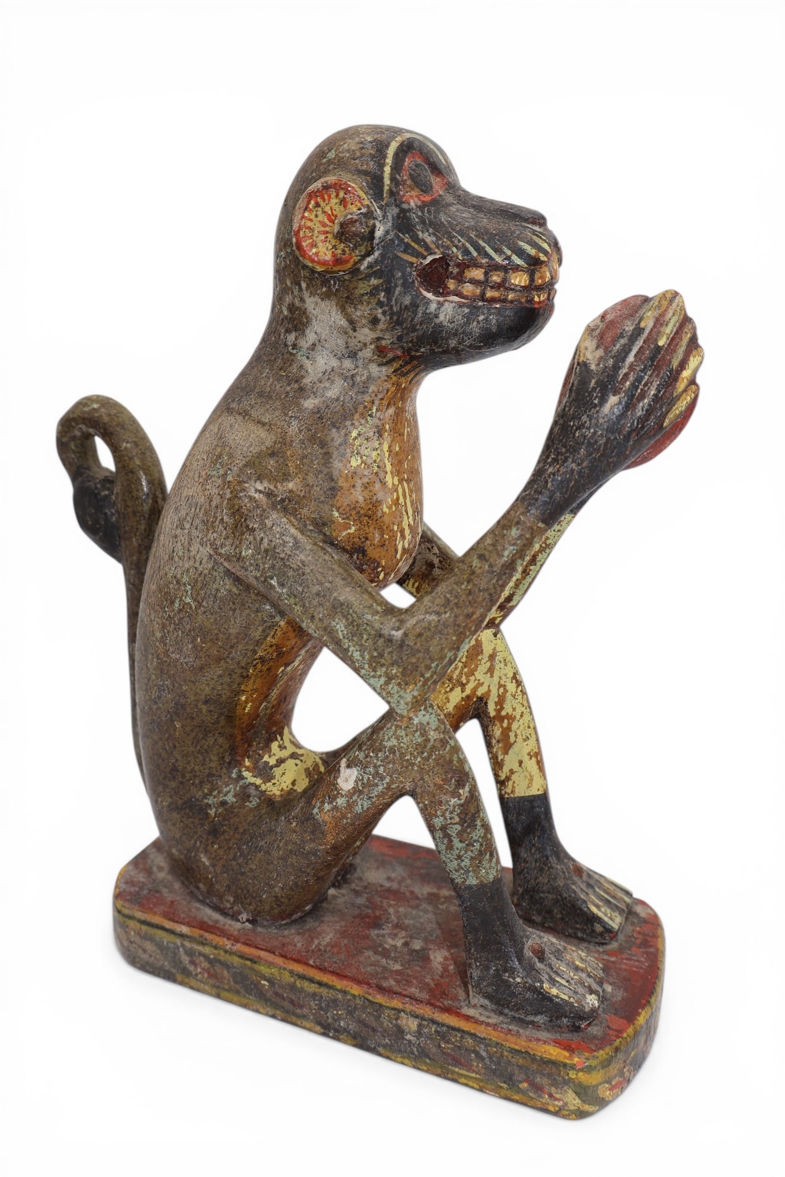 Antique Hand Carved & Painted Monkey Figure (1 of 15)
